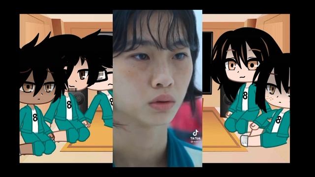 реакция персонажей из игры в кальмара на видео из тт