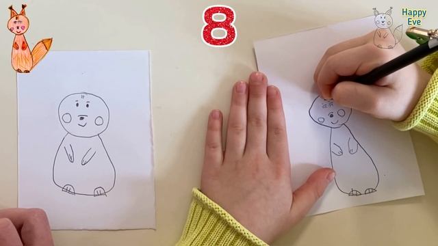 Як намалювати білочку легко? Єва вчиться малювати 10| Рисуем белку | DIY How to draw a squirrel смотреть онлайн