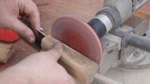 Planer blade hunting knife, excellent steel, oak handle. With your own hands.