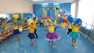 Ритмическая гимнастика с помпонами. Старшая группа «Солнышко»