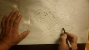 Учимся рисовать рнамент для резьбы по дереву. Быстрые наброски.