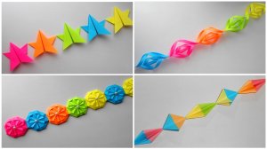 Как сделать Новогодние гирлянды из бумаги своими руками