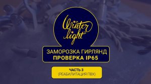 Заморозка гирлянд. Проверка ip65 Часть 3 (реабилитация ПВХ) Winter Light