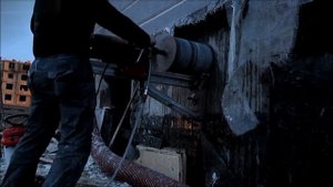 Работы алмазной установкой Hilti DD-350