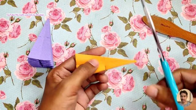 How to make an Origami umbrella that can open and close easily, DIY umbrella making for Home decor смотреть онлайн