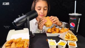 ASMR Итинг Фаст-Фуд? Креветки ? Burger King ?MUKBANG