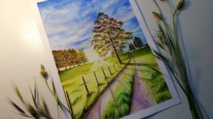 🌿Летняя дорога АКВАРЕЛЬЮ // Summer road IN WATERCOLOR🌿