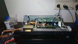 Ремонт ресивера Onkyo TX-NR535 - не включается, постоянно щелкает реле.