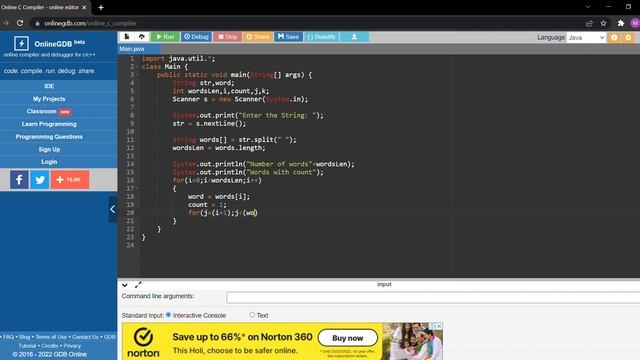 Count of each word Java Code | #Java | #Coding | #CountOfEachWord смотреть онлайн