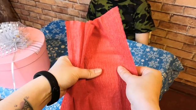Коробка с цветами и сладостями своими руками?❤️