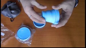 Обзор + Тест. Портативный складной силиконовый стаканчик.
