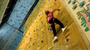 Дети на скалодроме