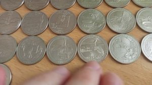 Коллекция квотеров (25 центов) США - штаты и национальные парки