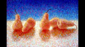 Творческое занятие "Груши". Рисование в технике пуантилизм.