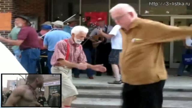 Весёлый дедушка танцует с техно викингом смотреть онлайн