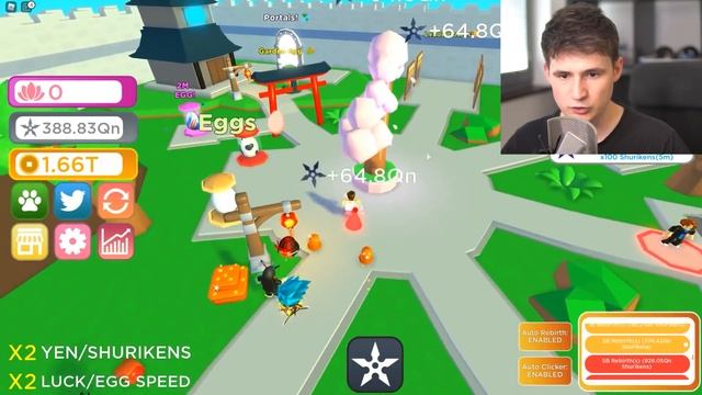 Unlocking Level 99999 NINJA CLICKER in Roblox! смотреть онлайн