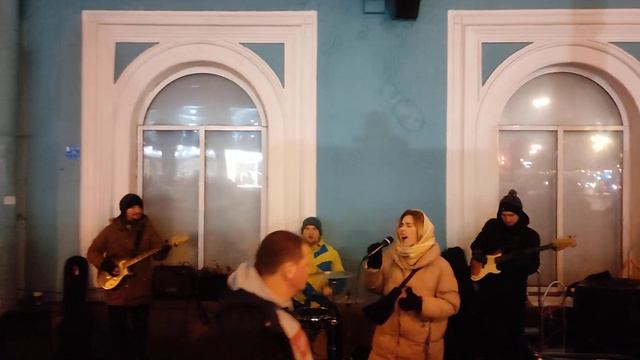 Кино - "Кукушка", песня в исполнении уличных музыкантов на набережной канала Грибоедова в Петербург