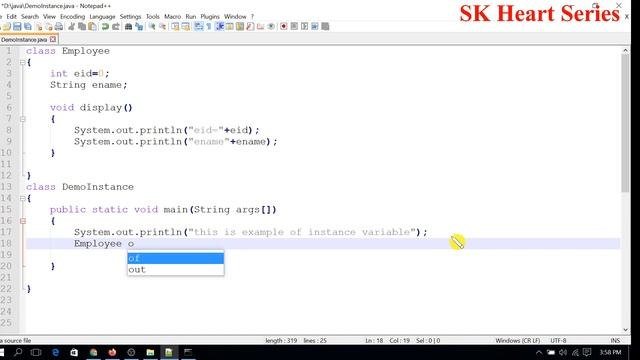 Instance variable in java | Type of java variables | non-static variable in java #010
