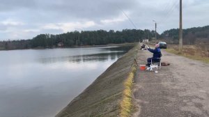 Рыбалка в ноябре на фидер. Тетеринское водохранилище