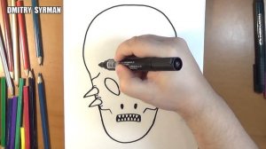 How to draw Monster, Halloween stuff, Как нарисовать Монстра на Хэллоуин