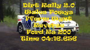 Dirt Rally 2.0 Setup Wales Powys Fferm Wynt Reverse Ford Rs 200