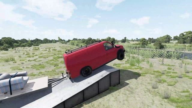 Машины летят над рекой-BeamNG Drive смотреть онлайн