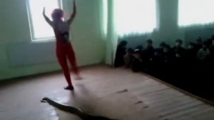 Гимнастика со змеёй,Former artist Gymnastic with snake, Uzbekistan Andijan school