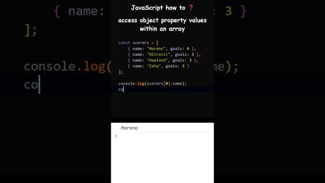 JavaScript: How to access object property values within an array?