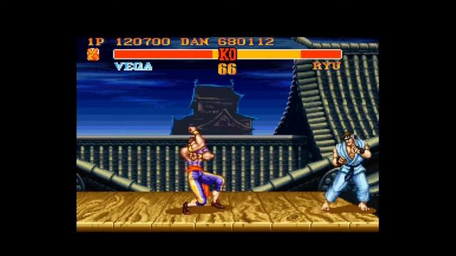 Street Fighter II Turbo Hyper Fighting - Vega vs. Ryu - Hardest Setting смотреть онлайн