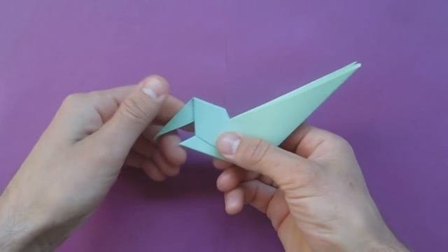 Как сделать динозавра из бумаги. Оригами Тираннозавр.