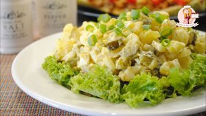 КАРТОФЕЛЬНЫЙ САЛАТ по-американски. Просто салат из картошки с маринованными огурчиками