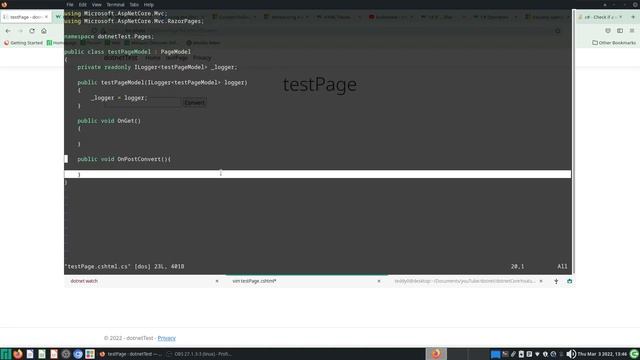 playing with dotnet core 12 - getting user input using input text and submit buttons смотреть онлайн
