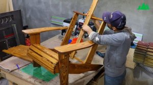Кресло-качалка Адирондак (Handmade Adirondack rocking chair).