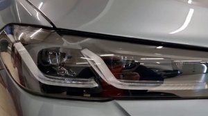 Покраска масок фар BMW 5 G30 рестайлинг