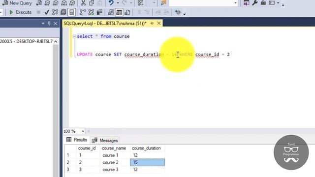 SQL UPDATE Statement | Tutorial in Tamil | Tamil Programmer