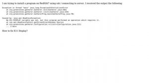 No X11 DISPLAY variable was set, but this program performed an operation which requires it