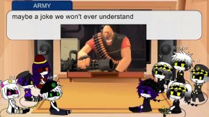 Murder drones react to tf2 meet the heavy (plus ocs)