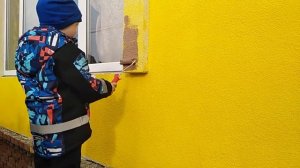 Покраска фасада дома своими руками. #ремонт.#еленазагороднаяжизнь