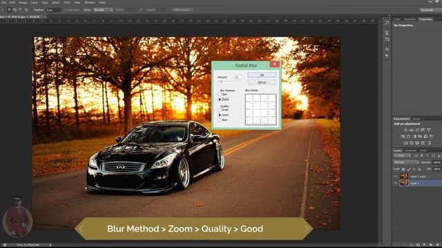 How To Create Fake Motion Blur Effect in Photoshop in 50 Seconds смотреть онлайн