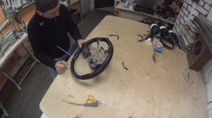 Перетяжка руля от Toyta Land Cruiser Prado с обогревом.