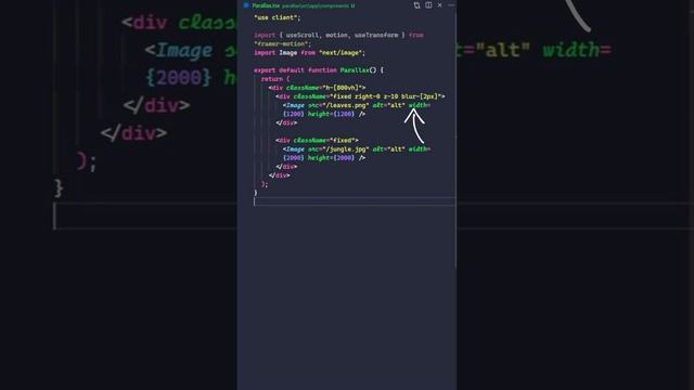 Parallax Scrolling in 8 Lines of Code! ?? #parallax #react #nextjs #framermotion