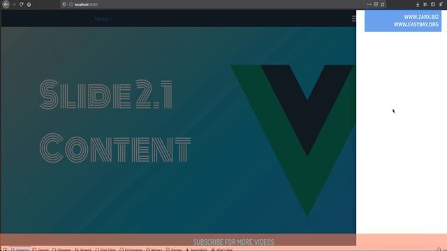 Vue Js Firebase Project Adding Sidebar Animated Navigation #3 ( 2020 )