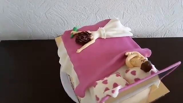 Торт Кровать .Мастичное Оформление.