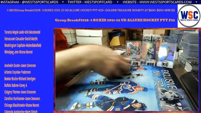 Group Break#3528- 5 BOXES 2021-22 UD ALLURE HOCKEY PYT #32+ GOLDEN TREASURE BOUNTY AT $600 смотреть онлайн