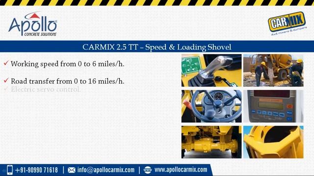 CARMIX 2.5 TT - Self Loading Concrete Mixer - www.apollocarmix.com