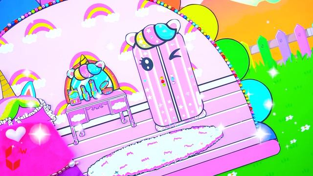 Paper Dolls Dress Up - Rainbow Rapunzel VS Poor Rapunzel Quietbook - Barbie's New Home Handmade смотреть онлайн