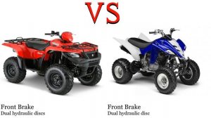 Suzuki KingQuad 500 vs Yamaha YFM 350 Test specification comparison