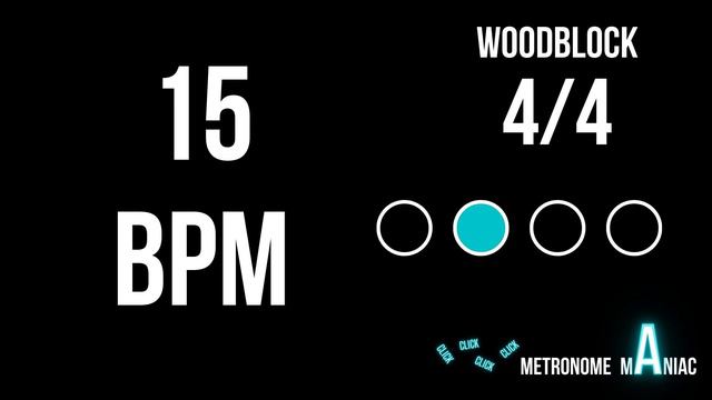 Metronome 15 BPM 4/4 - Woodblock смотреть онлайн