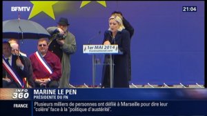 Extrais 2 du Discours de Marine Le Pen 1er Mai 2014