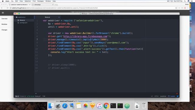 05 - Implicit Waits in Selenium Webdriver JS